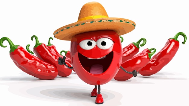 Vibrante pancarta de Cinco De Mayo con pimienta roja de chile