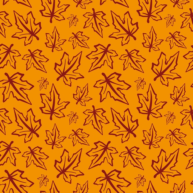 Vibrante patrón de hojas de otoño en cálidos tonos de naranja y rojo profundo que muestran la belleza estacional