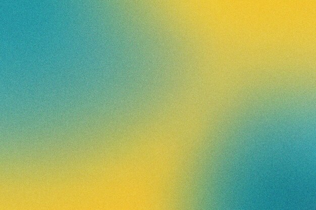 Vibrante turquesa y amarillo Gradiente de textura granulada Fondo para diseño gráfico