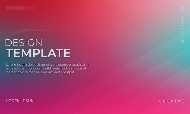 Vibrante Vector Gradiente Textura granulada en los tonos de rojo teal y magenta