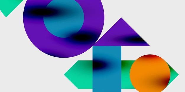Vibrantes círculos de fondo abstractos con gradientes suaves que crean un diseño dinámico y moderno Ideal para proyectos creativos de tecnología o temas contemporáneos