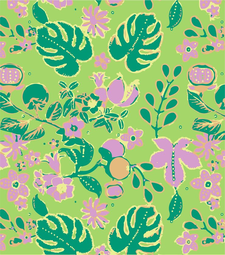 Vibrantes diseños tropicales de flores y follaje