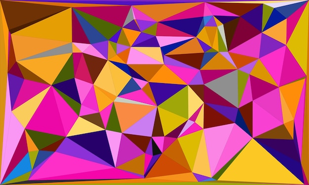Vibrantes fondos poligonales con formas y colores geométricos dinámicos para el diseño digital