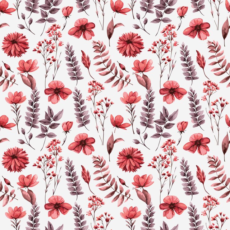 Los vibrantes patrones de acuarela floral de otoño