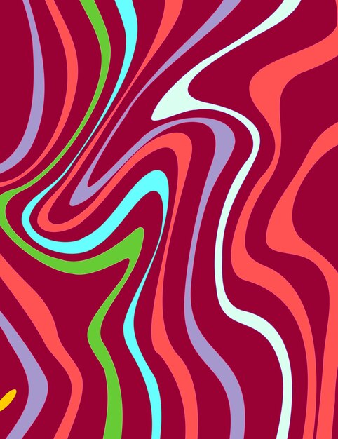 Vibrantes rayas onduladas groovy 70s flujo colorido papel tapiz digital dinámico y lúdico diseño sin costuras