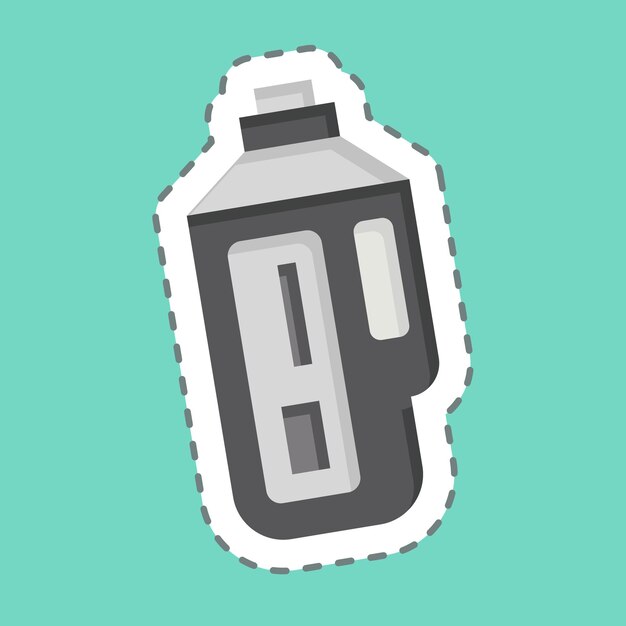 Vibrómetro relacionado con el símbolo de medición Ilustración simple