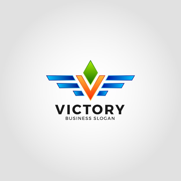 Victoria - Letra V Logo plantilla