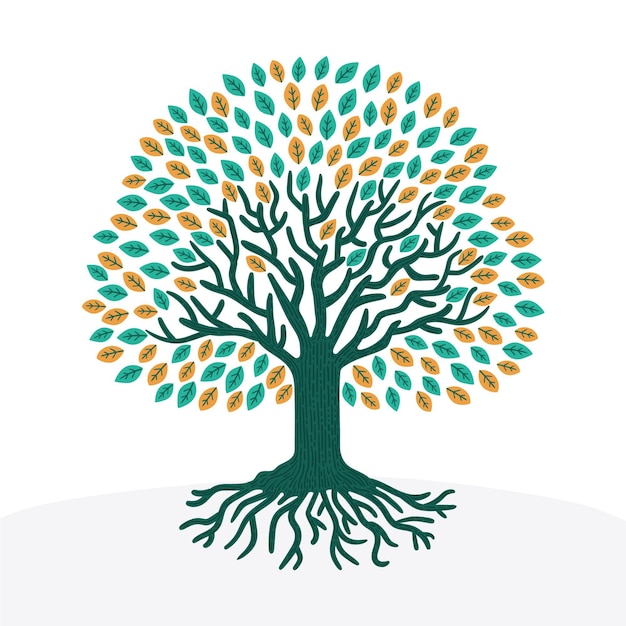 Vida arbol dibujada a mano