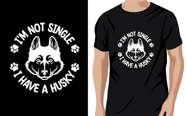 La vida es buena con un husky retro siberiano husky vector de diseño de perro