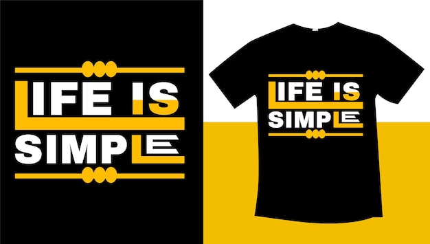 La vida es un diseño de camiseta de tipografía simple
