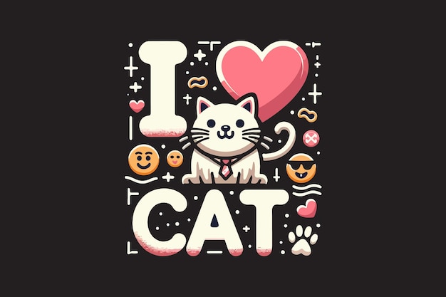 Vector la vida es mejor con los gatos diseño gráfico de camisetas de gatos
