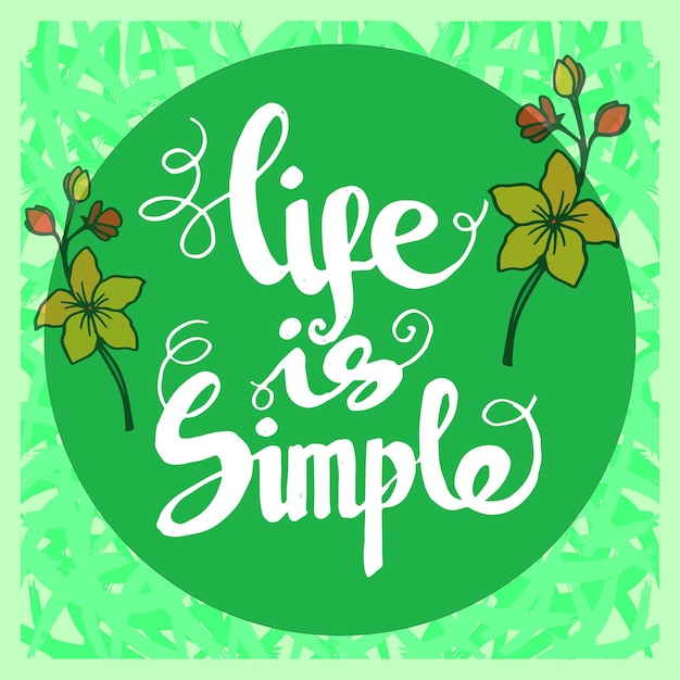 La vida es un vector de ilustración simple