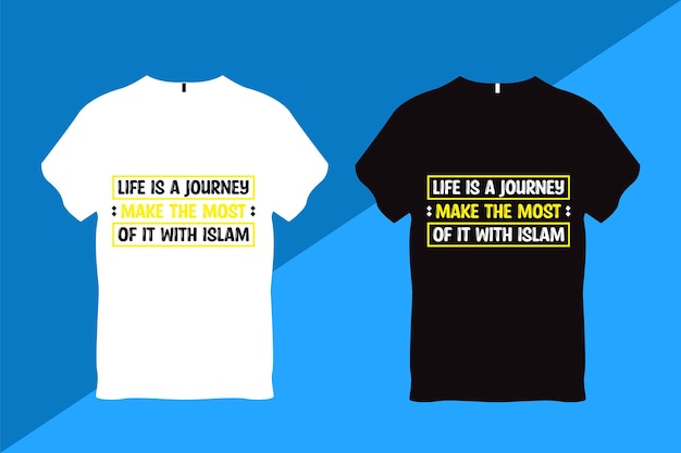 La vida es un viaje, aprovéchalo al máximo con la camiseta con cita islámica islámica