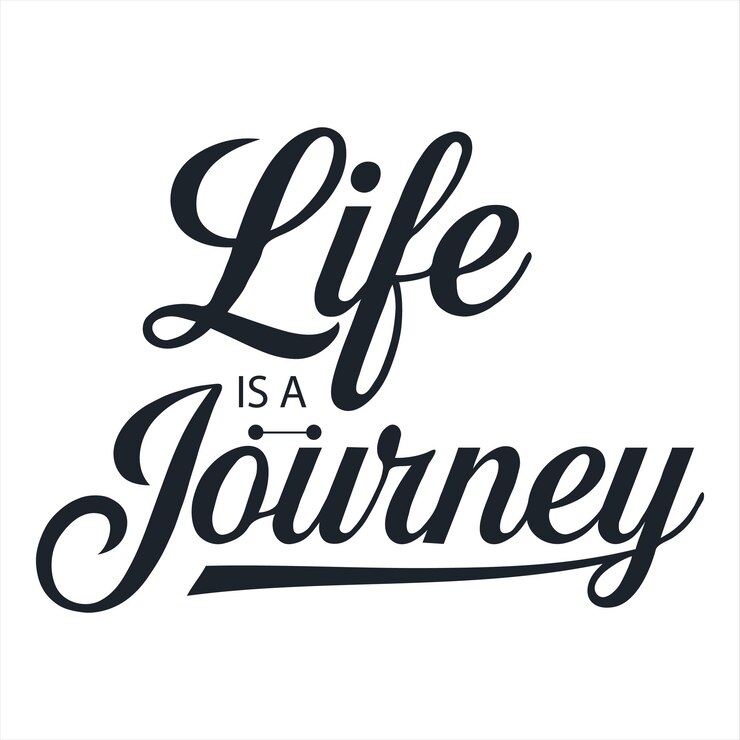 La vida es un viaje diseño tipográfico