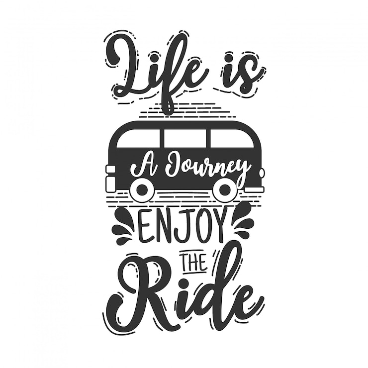 Vector la vida es un viaje, disfruta del paseo.
