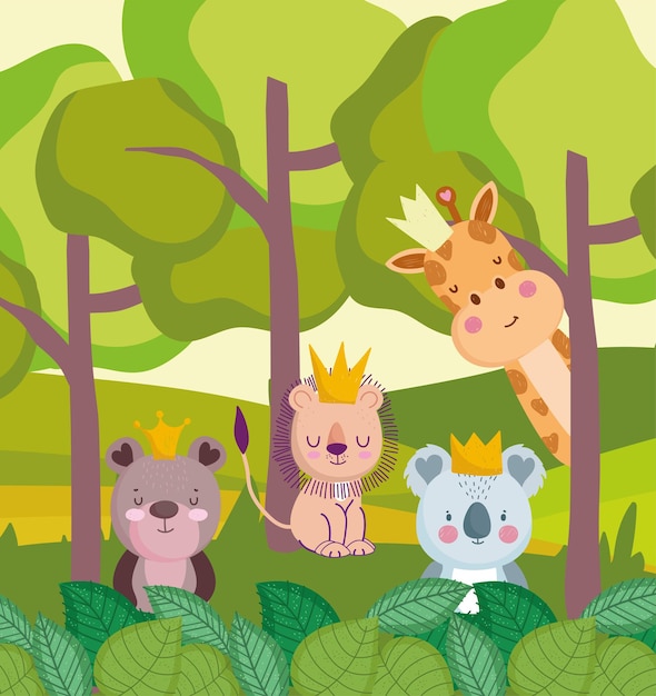 Vida silvestre de animales de la selva