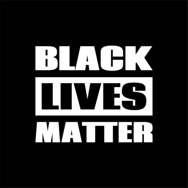 Las vidas de los negros importan Cartel vectorial contra el racismo
