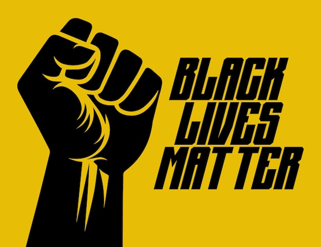 Las vidas de los negros importan diseño de la pancarta