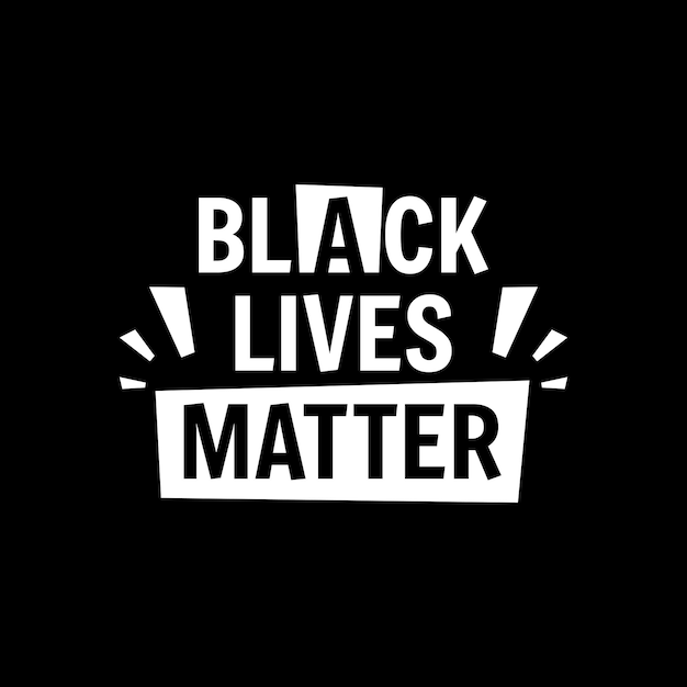 Las vidas de los negros importan diseño tipografía
