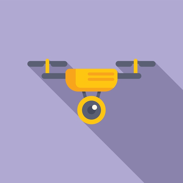 Vector vídeo 4k icono de dron vector plano vehículo de filmación