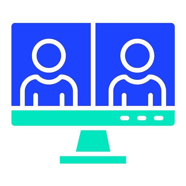Video chat Diseño de íconos vectoriales Ilustración