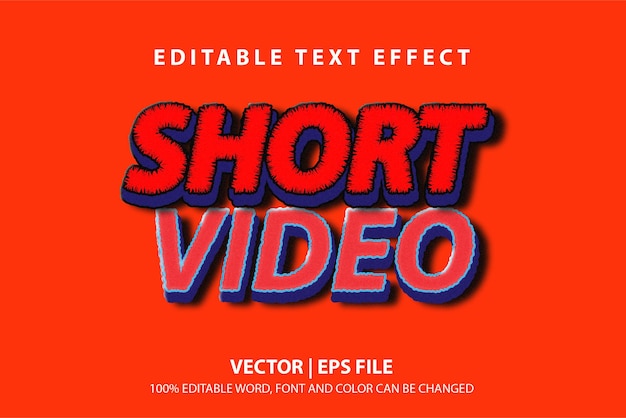 Vector vídeo corto con efecto de texto