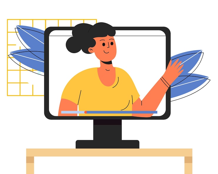 Vector video en la grabación de entrenamiento de la pantalla del monitor