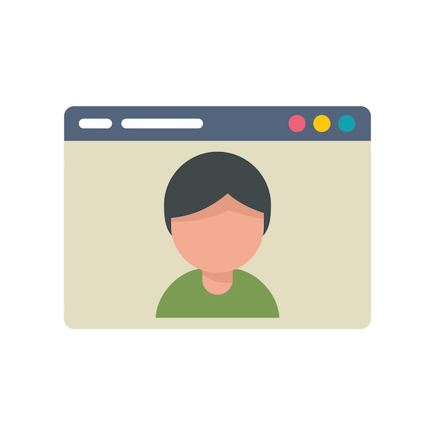 Video en línea icono vector plano Transmisión en vivo Reproducir seminario web aislado