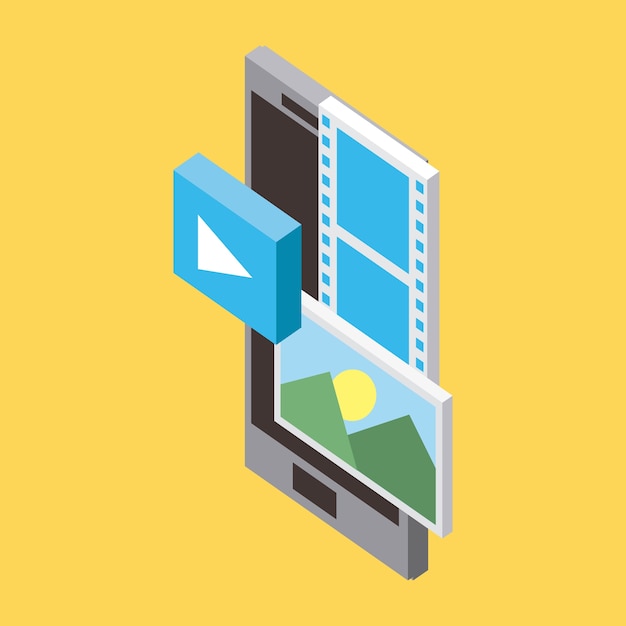 video de la tecnología del teléfono celular de almacenamiento