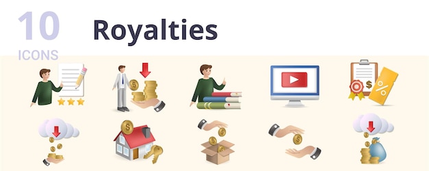 Video de tutor de patrocinador de revisor de iconos creativos de regalías