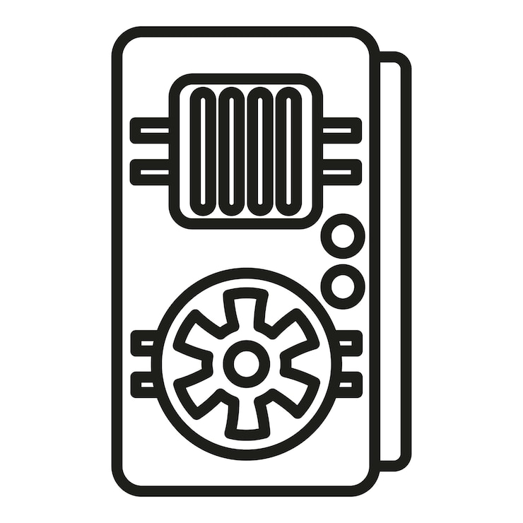 Vector vídeo unidad de icono de portátil contorno vector herramienta de botón de servicio escritorio digital