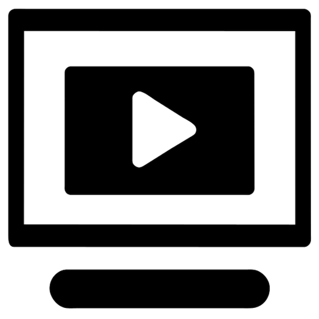 vídeo de vector plano minimalista al estilo del icono de la aplicación sksks en blanco y negro sin icono de fondo