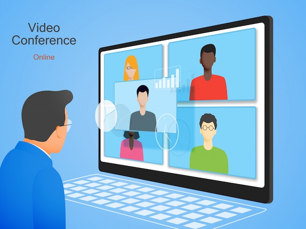 Vector videoconferencia online