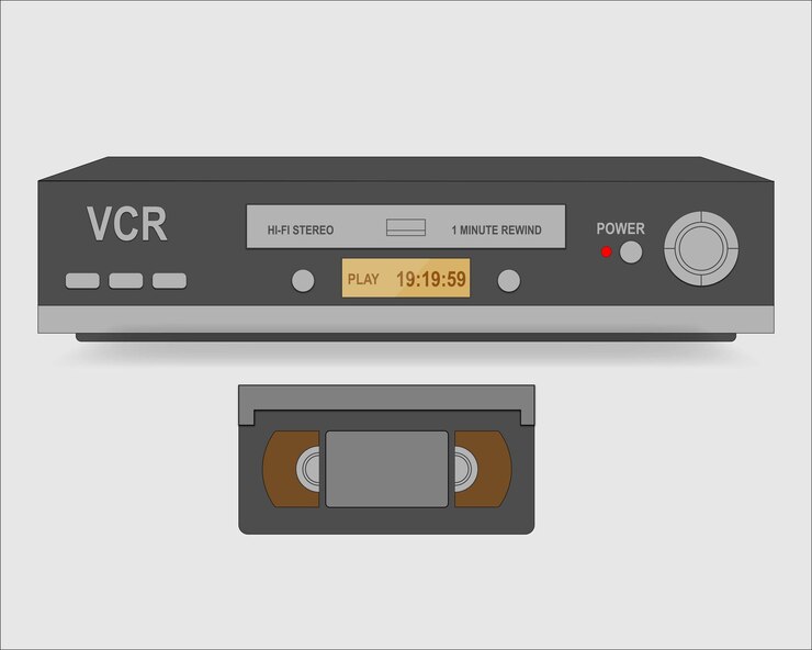Vector videograbadora con vhs