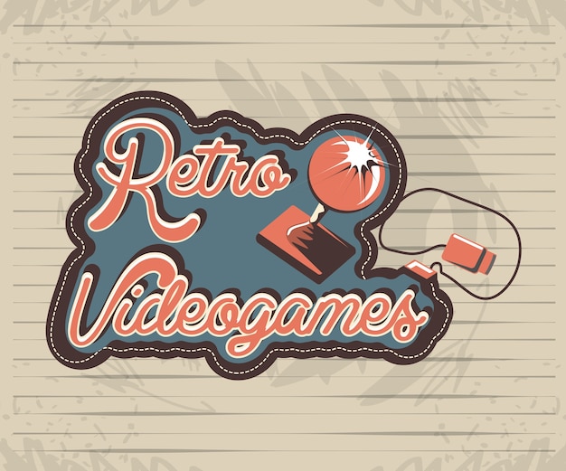 Videojuego retro con diseño de ilustración vectorial de control