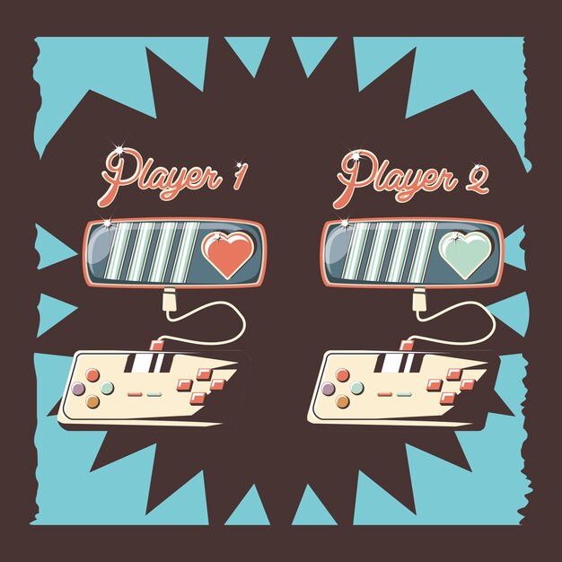 videojuego retro con diseño de ilustración vectorial de control