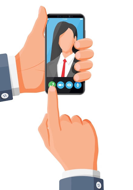 Videollamada entrante en el teléfono inteligente