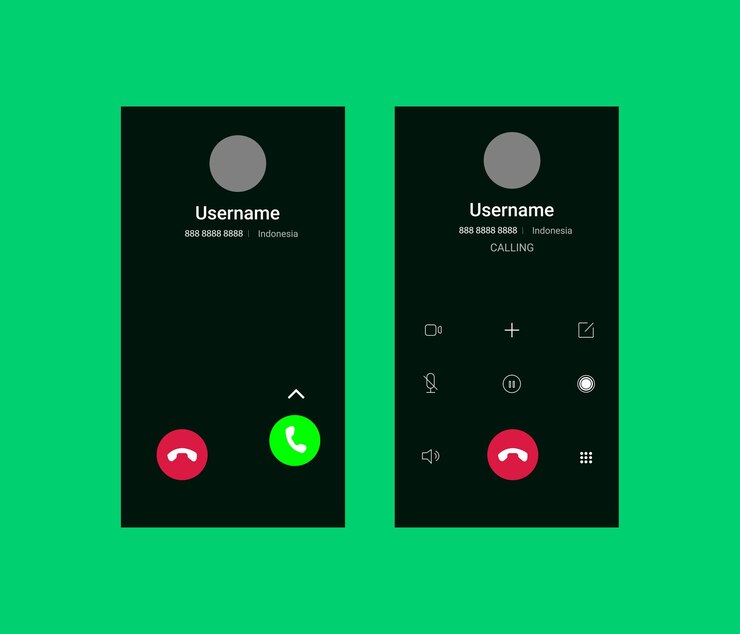 Vector videollamada de plantilla para interfaz de teléfono móvil redes sociales