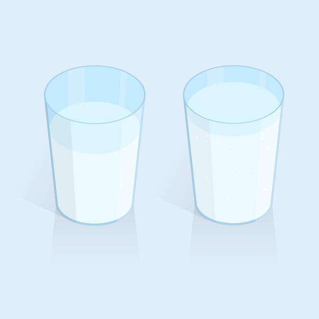 vidrio isométrico de vector de agua