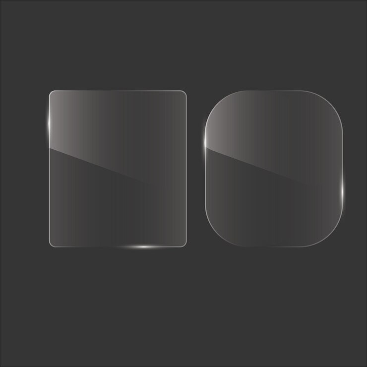 Vector vidrio transparente