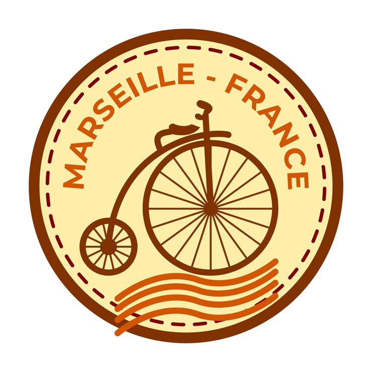 Vieja bicicleta simple ilustración vector logo