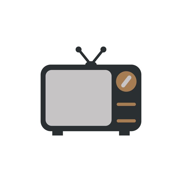 Vector viejas plantillas de diseño vectorial de iconos de televisión