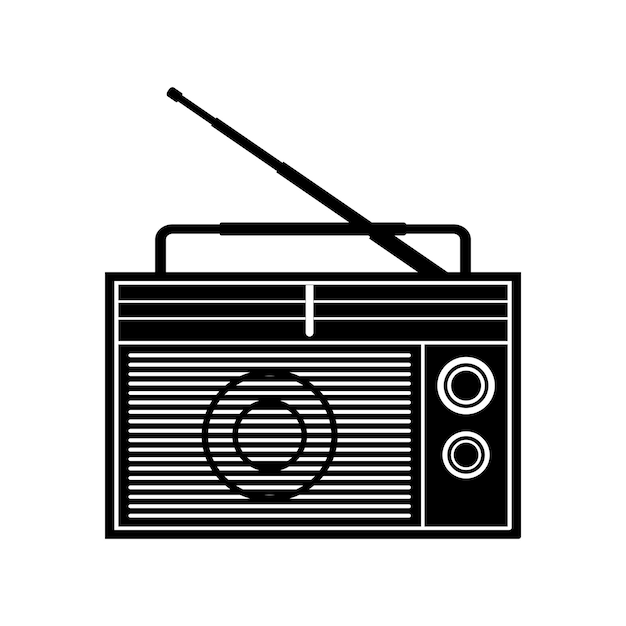 viejo diseño de icono de radio