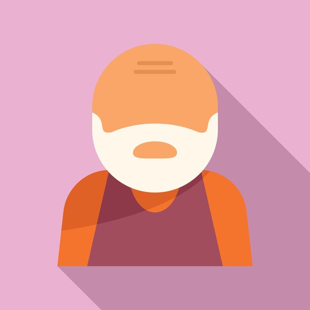 Viejo padre icono vector plano Vida adulta Etapa de generación