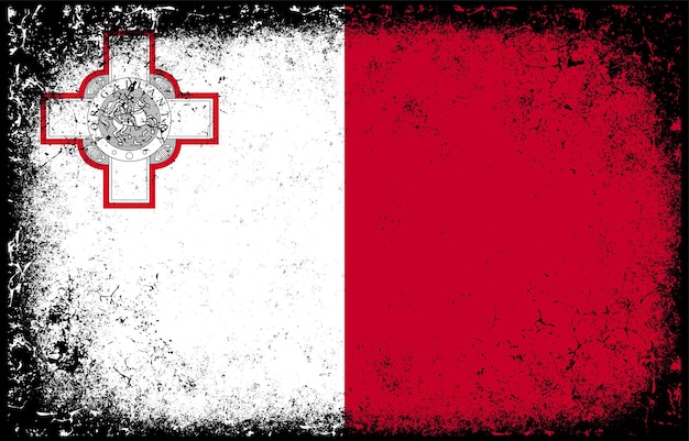 Vector viejo, sucio, grunge, vendimia, malta, bandera nacional, plano de fondo