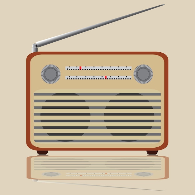 Viejo vector de radio vintage