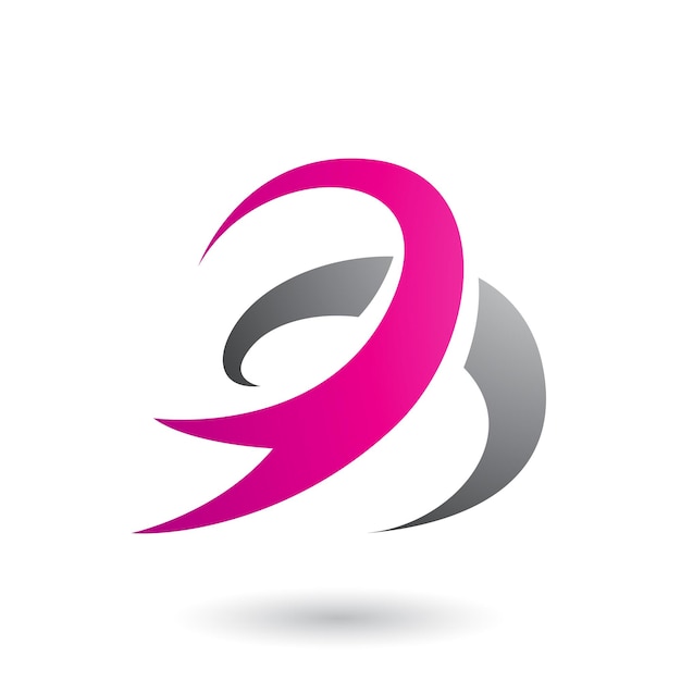 Viento abstracto magenta y forma de tornado ilustración vectorial