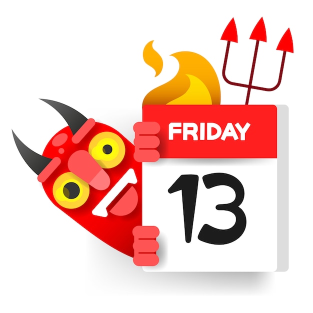 Viernes 13 calendario con demonio