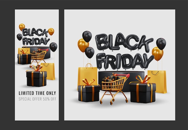 Viernes negro historias editables vector creativo moderno venta de viernes negro plantilla de publicación de redes sociales ...