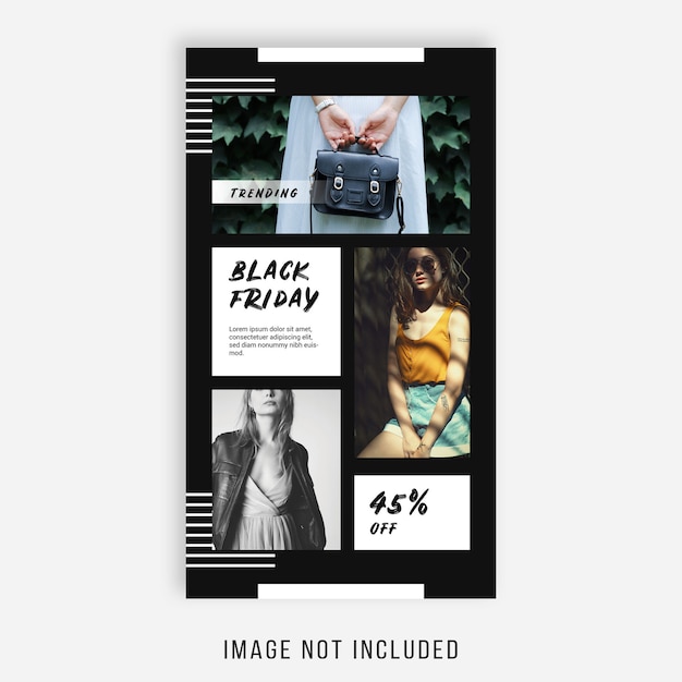 Viernes negro instagram story template